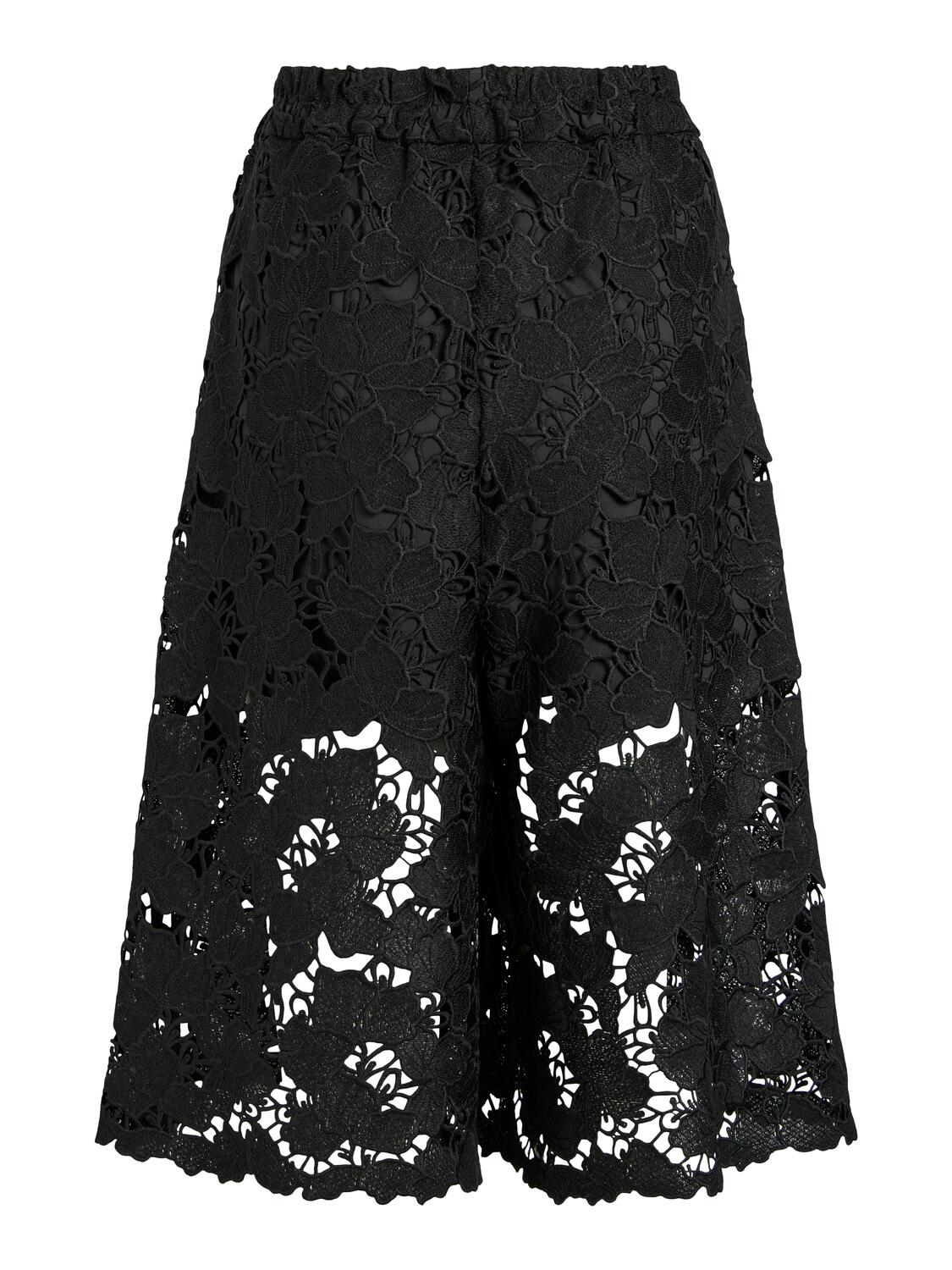 Vihylde Lace bermudashorts - sort